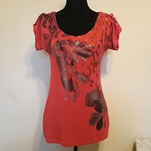 Hot‎ Pink Graphic Tee by Michael